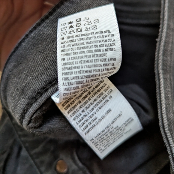 American Eagle Outfitters Gray Distressed Ankle Jeans Size 6 Regular - Picture 4 of 7